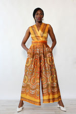 Janet Lynn Marigold Paisley Jumpsuit S/M