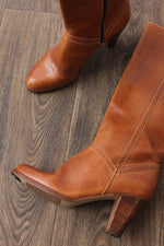 Thom McAn Chestnut Leather Boots 8 1/2 - 9