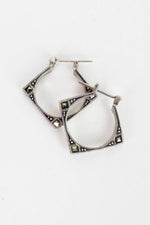 Marcasite Sterling Hoops