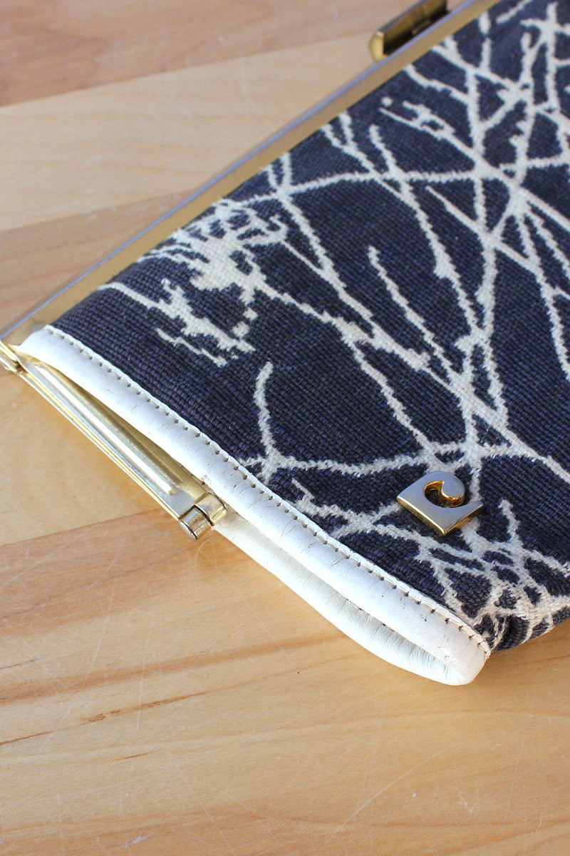 Cardin Aquatic Canvas Clutch
