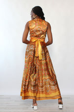 Janet Lynn Marigold Paisley Jumpsuit S/M