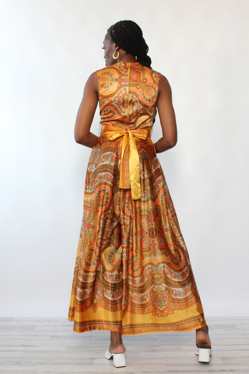 Janet Lynn Marigold Paisley Jumpsuit S/M