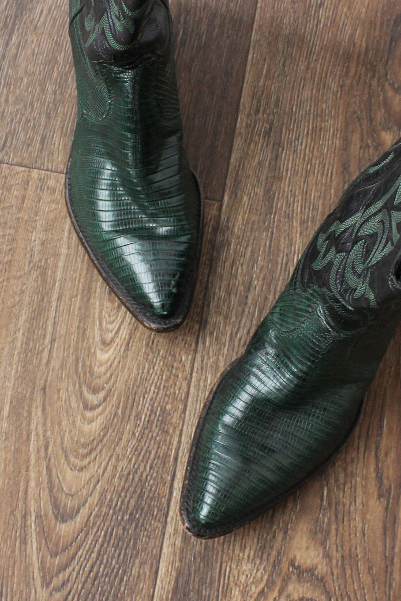 Green Lizard Western Boots 8 1/2