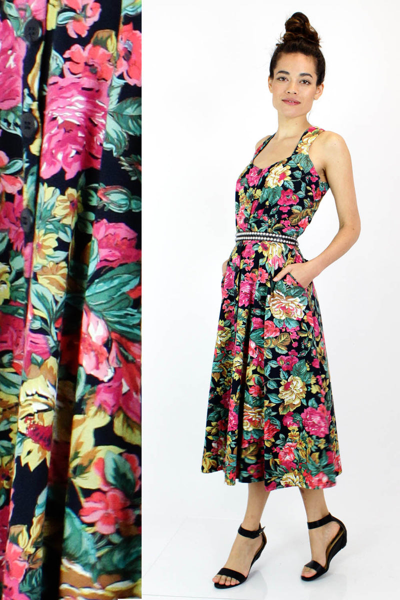 Starina Cotton Floral Dress L