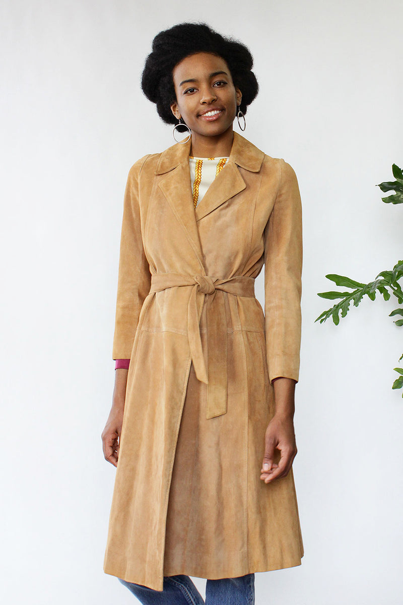 Maus & Hoffman Suede Trench XS/S
