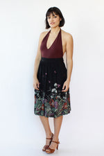 Midnight Floral Skirt M