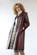 Wine Leather Trench M
