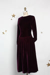 Amethyst Gathered Velvet Dress S/M