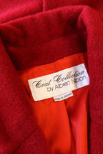 Nipon Red Mohair Maxi Coat M/L