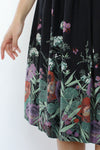 Midnight Floral Skirt M