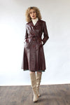 Wine Leather Trench M