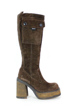 Clunky Platform Suede Boots 8.5
