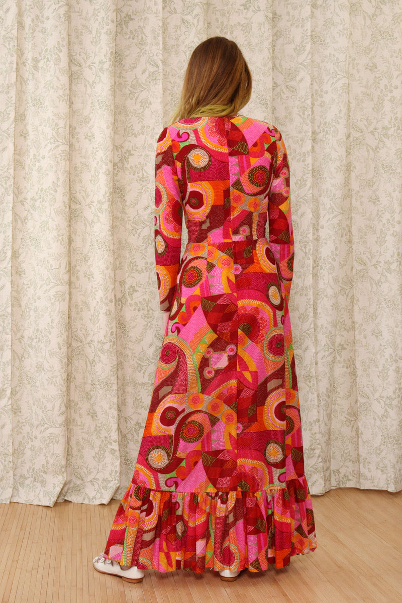 Magenta Day Dream Printed Maxi XS/S