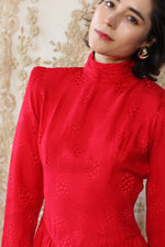 Silk Jacquard Dropwaist Dress XS/S