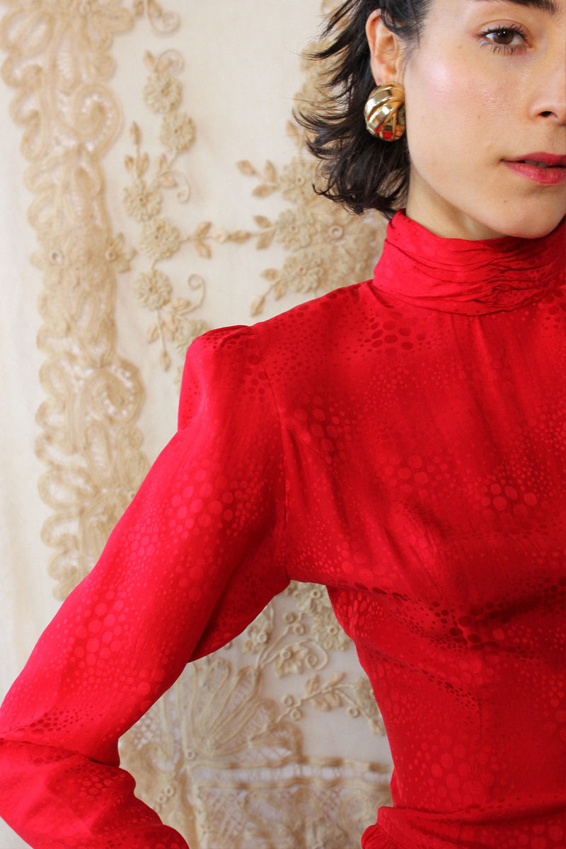 Silk Jacquard Dropwaist Dress XS/S