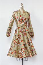 Floral Sketch Flare Dress S/M