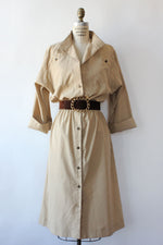 Khaki Safari Shirtdress M/L