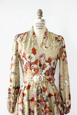 Floral Sketch Flare Dress S/M