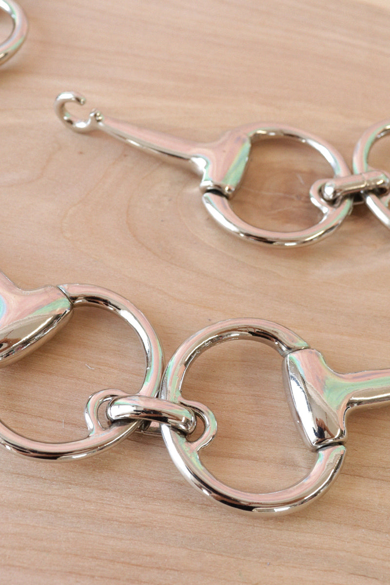 Silver Horsebit Belt S/M