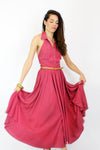 Raspberry Halter Dress S/M