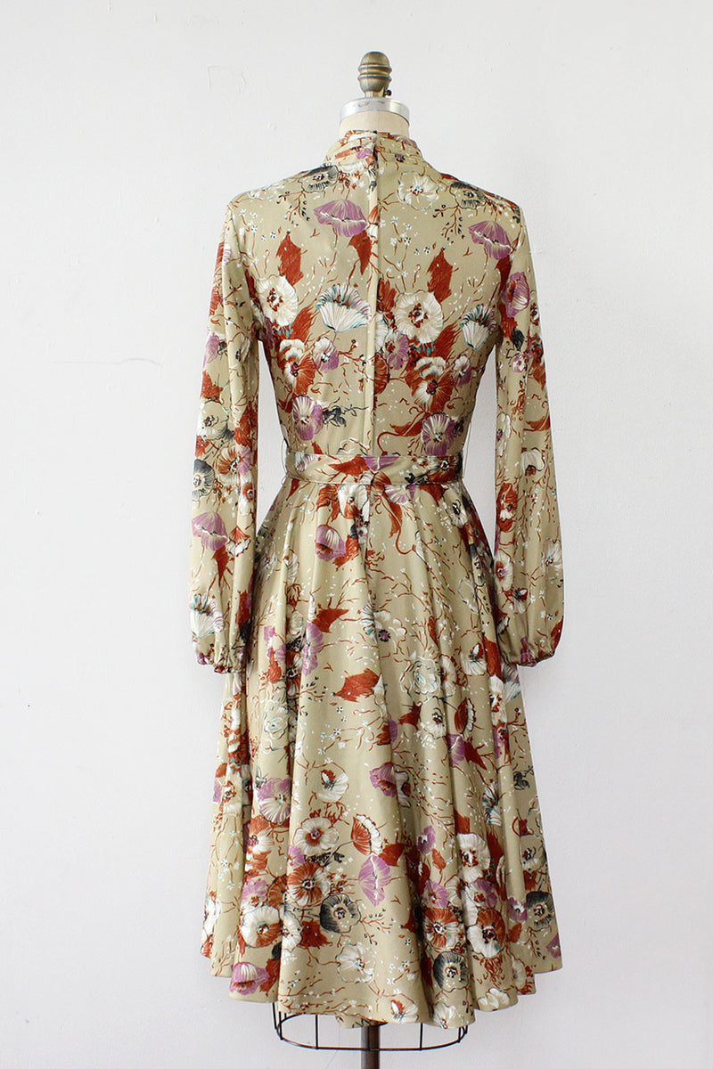 Floral Sketch Flare Dress S/M