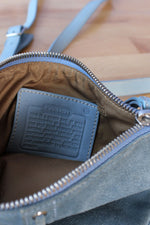 Coach Soft Blue Suede Crossbody