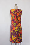 Tangerine Violet Floral Shift S