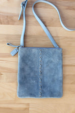 Coach Soft Blue Suede Crossbody