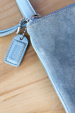 Coach Soft Blue Suede Crossbody