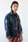 Hand Embroidered Motif Denim Jacket S/M