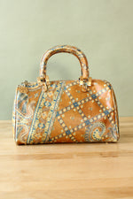 Morris Moskowitz Paisley Leather Handbag