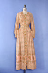 Peachy Indian Cotton Maxi Dress M