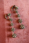 Dangling Rhinestone Ball Earrings