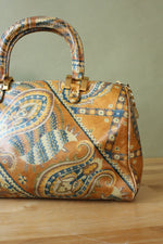 Morris Moskowitz Paisley Leather Handbag