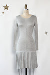 Bill Blass Silver Bells Pleat Dress XS-M