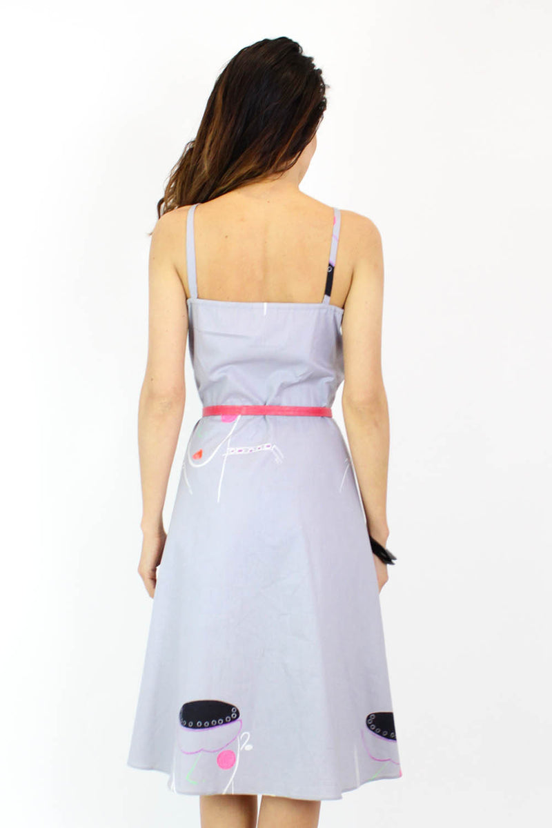 80s Face Cotton Dress M/L