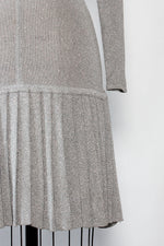 Bill Blass Silver Bells Pleat Dress XS-M