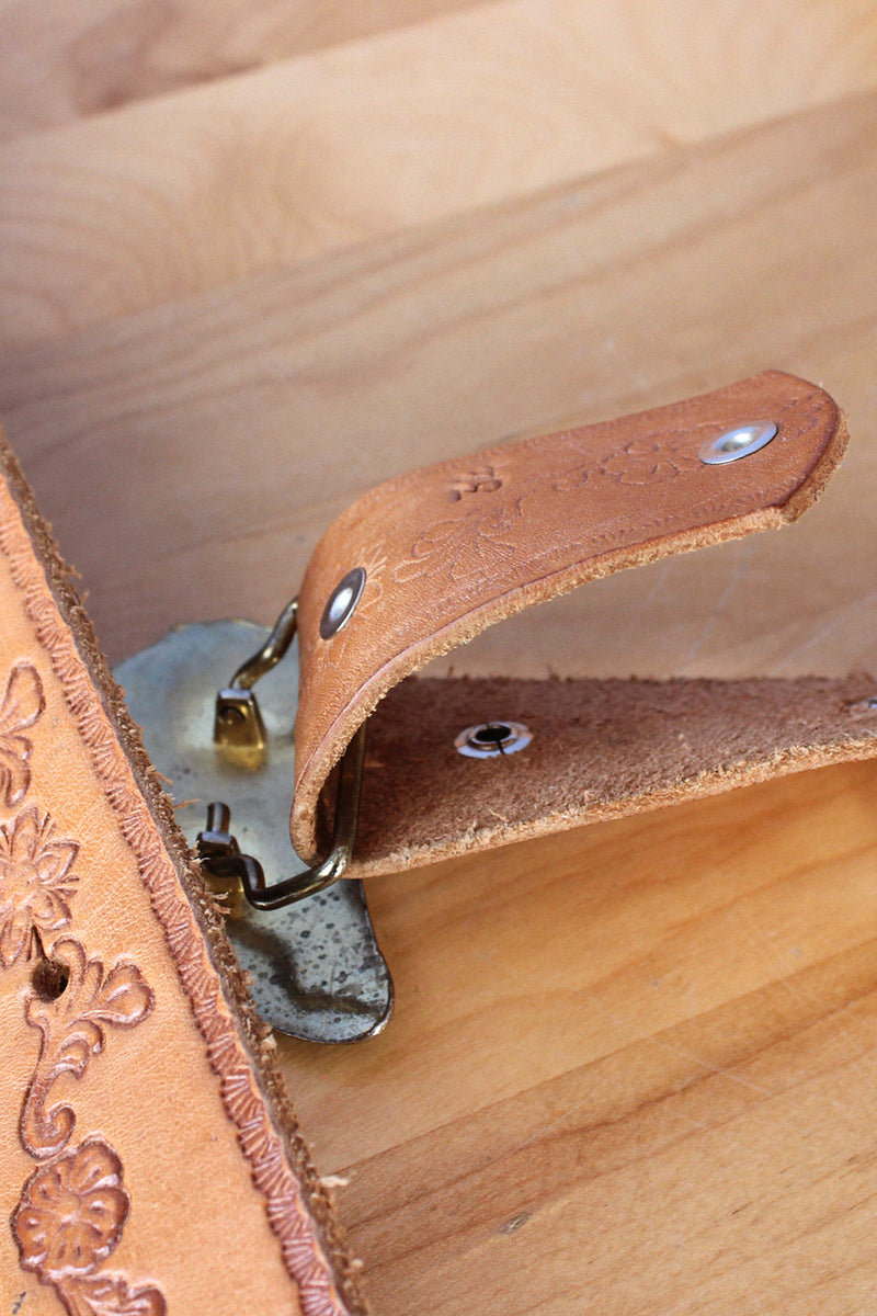 Butterfly Cloisonne Tooled Belt