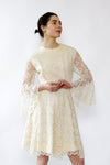 Ivory Lace Bell Sleeve Dress M/L