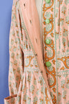 Peachy Indian Cotton Maxi Dress M