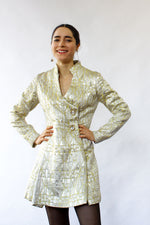 Metallic Brocade Dress Tunic S