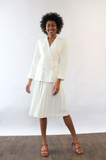 Ivory Pleated Skirt Suit XS/S