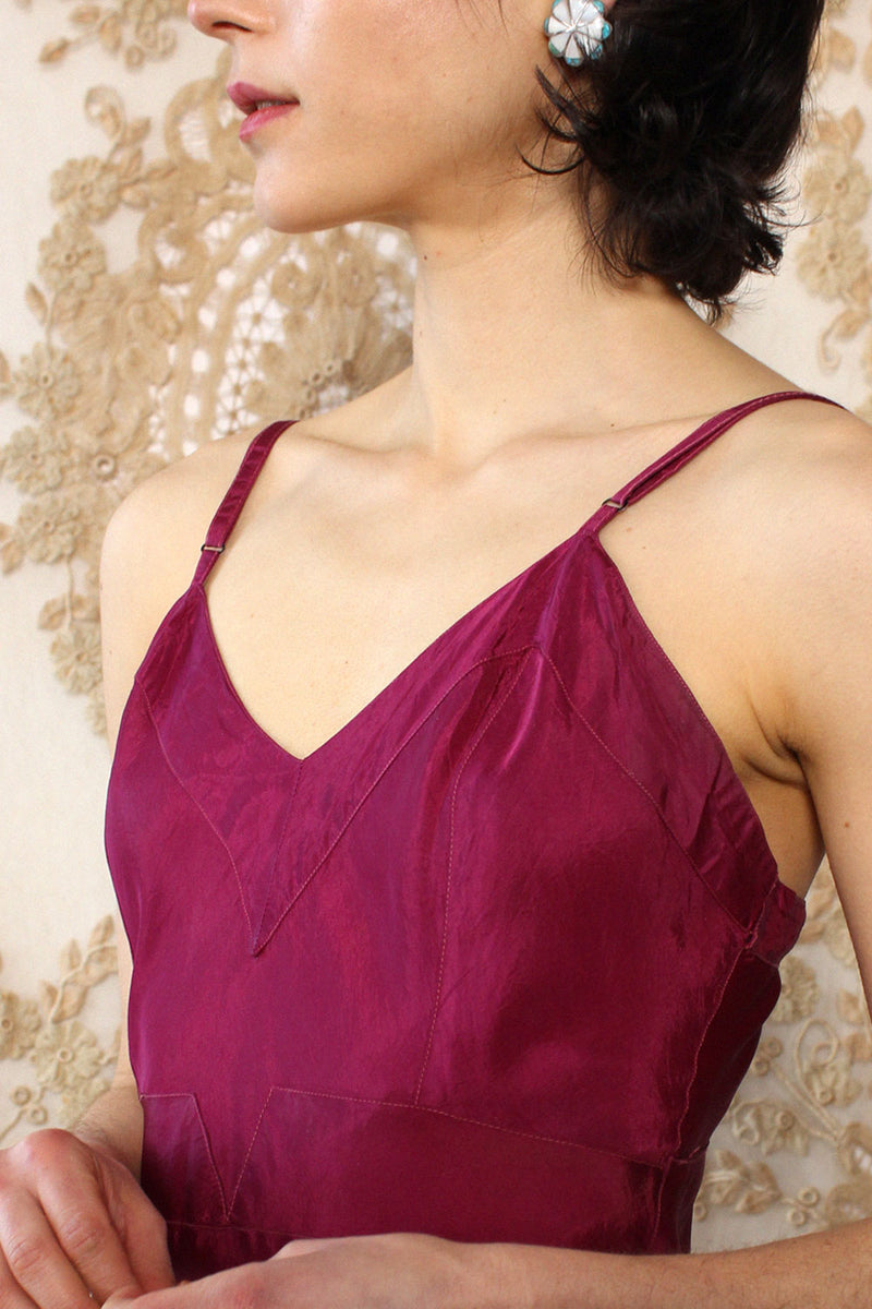 Magenta Taffeta Slip XS/S