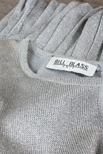 Bill Blass Silver Bells Pleat Dress XS-M