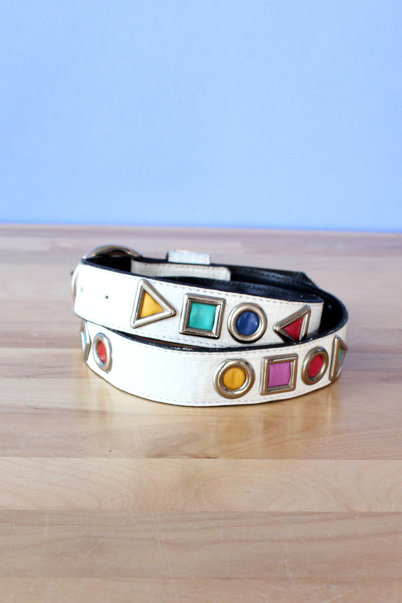 Bejeweled Leather Belt