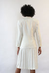 Ivory Pleated Skirt Suit XS/S