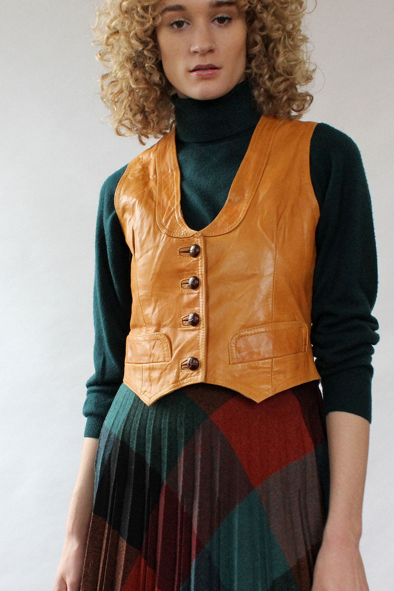 Butternut Leather Vest M