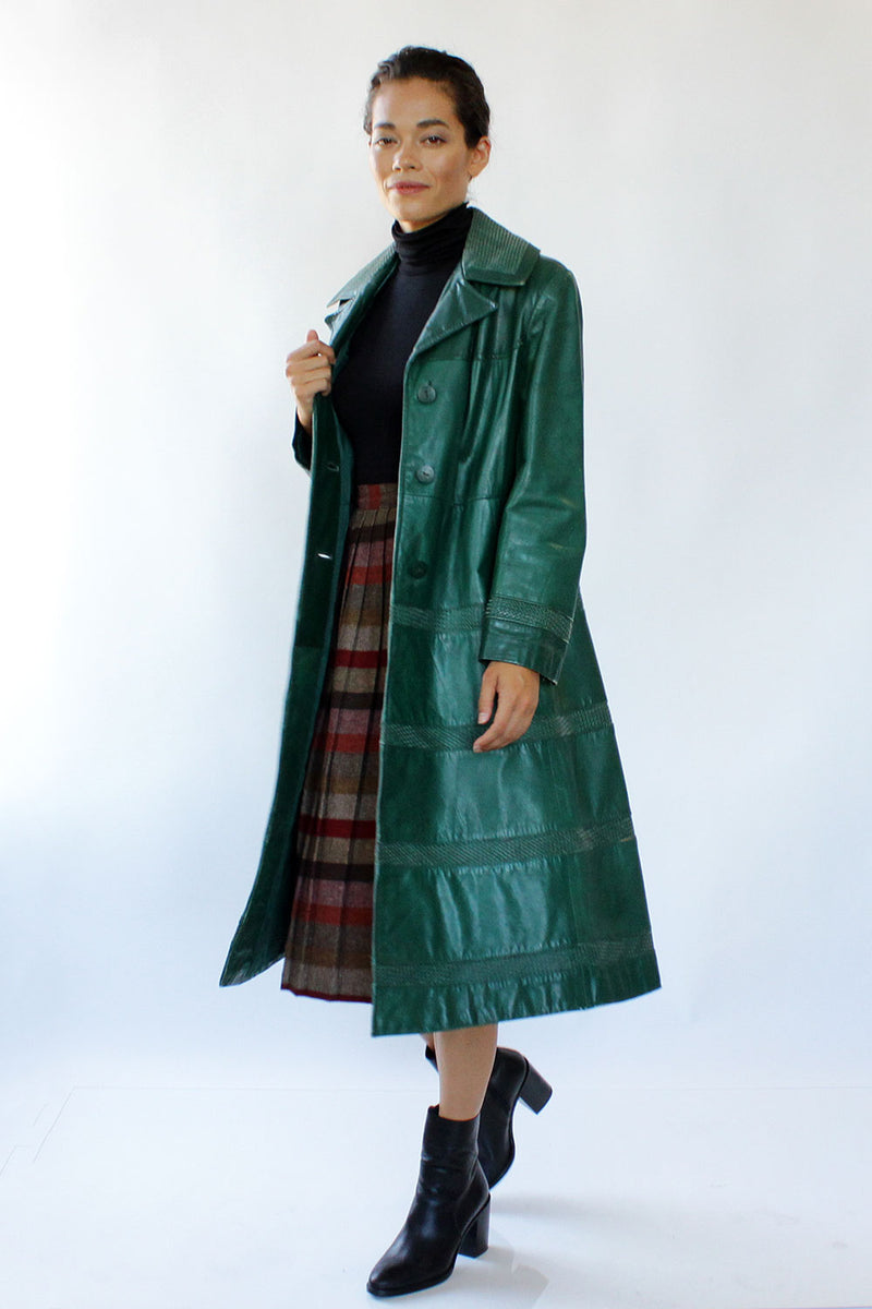 Forest Leather Coat M