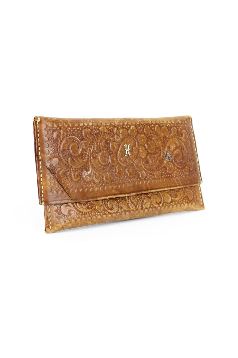 tooled leather wallet