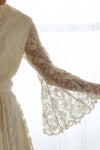 Ivory Lace Bell Sleeve Dress M/L